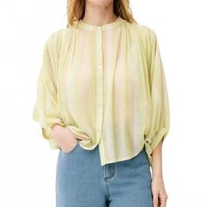 NEW MAISON ANANA assia long sleeve blouse in yellow